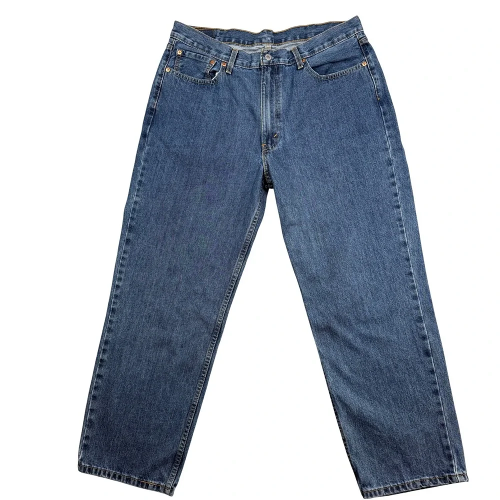 Levis 550 Relaxed Fit Tapered Leg Blue Denim Jeans Mens 38x30 (36x29 Medium Wash